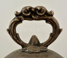 Leonard silver ezüstözött fém fedeles edény, jelzett, kis repedéssel,  33×24 cm, m:20 cm