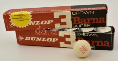 2 csomag (10 db) Dunlop márkájú retro (1976) pingpong labdák