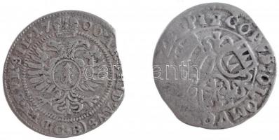 Vegyes: Osztrák Államok / Olmütz ~1650. 1kr Ag "Lipót Vilmos" (0,73g) + Német Államok / Sz...