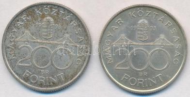 1993. 200Ft Ag "MNB" (2x) T:2