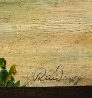 Rudnay jelzéssel: Balaton part. Olaj, vászon, keretben, 25×42 cm