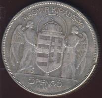 1930. 5P Ag "Horthy jobbra" T:3