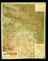 1941 Radnai havasok, 1:200.000, Budapest, 1941, M. Kir. Honvéd Térképészeti Intézet, Első kiadás, 78x98 cm. Jó állapotban.