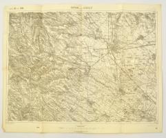 1912 Hatvan és Gödöllő katonai térképe, K.u.k. Militargeographisches Institut,1:75000, 44x54 cm.