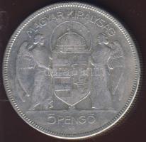 1930. 5P Ag "Horthy jobbra" T:3