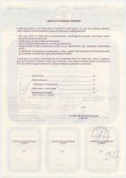 1991. "Országos Takarékpénztár" (2x) letéti jegy 5000Ft-ról, bélyegzéssel és lyukasztással...