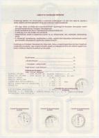 1991. "Országos Takarékpénztár" (2x) letéti jegy 5000Ft-ról, bélyegzéssel és lyukasztással...