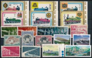 Vasút motívum 19 klf bélyeg, Railway 19 stamps