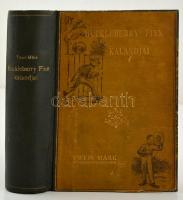 Twain Márk: Huckleberry Finn kalandjai. Bp., (1890), Révai Testvérek. Vászon kötés, ráragasztva az eredeti borítóval, több lap félig kijár, kopottas állapotban.