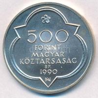 1990. 500Ft Ag "Mátyás király - Buda" T:BU ujjlenyomat, fo.
Adamo EM114