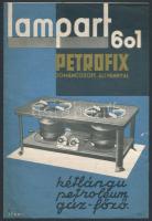 cca 1930 Lampart Petrofix petróleum gázfőző használati utasítás, 23x15 cm