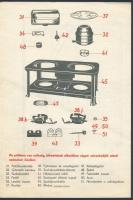 cca 1930 Lampart Petrofix petróleum gázfőző használati utasítás, 23x15 cm