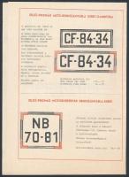 cca 1960 Kovács Tamás motorkerékpár és gépkocsi visszapillantó tükör és rendszámtábla prospektus, 21...