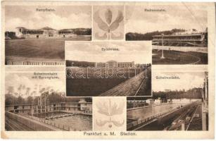 Frankfurt, Stadion, Kampfbahn, Radrennbahn, Schwimmbahn, Spielwiese / stadium, Fighting Track, Cycling Track, Swimming Pool, Playing Meadow (EB)