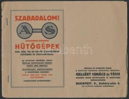 cca 1913 Gellért Ignácz és Társa Audiffren-Singrün hűtőgépek reklámfüzet, katalógus, 18,5x24 cm