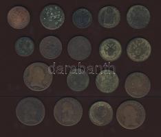 Ausztria kis tétel 1700-1800-as évekből, benne cseh, bajor veretek 1/2Kr (2x), 1Kr (12x), 3Kr (4x) ö...