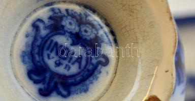 India V&B  kiöntő és tál (2 db), levonóképes, jelzett, lepattanással és hajszálrepedéssel, d:20 ...