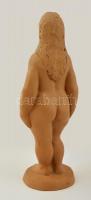 Jelzett (ŐA) női akt, máz nélküli kerámia, hibátlan, m: 33 cm