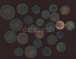 Kis tétel 1700-1800-as évekből Ausztria/magyar verdejel, sok klf típusban 1/2Kr (4x), 1Kr (14x), 3Kr (5x), 30Kr (1x) összesen 25db T:2/3,3,4 (kevés)