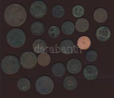 Kis tétel 1700-1800-as évekből Ausztria/magyar verdejel, sok klf típusban 1/2Kr (4x), 1Kr (14x), 3Kr...