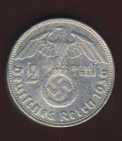 Német 3. Birodalom 1936D 2M Ag "Hindenburg" T:2/3+ R!