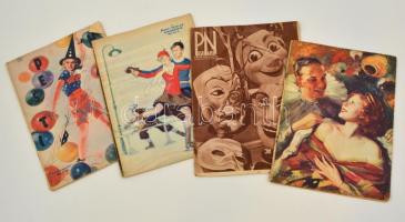 1930-1938 4 db farsangi témákkal foglalkozó újság(A Pesti Hírlap Vasárnapja, Pesti Napló, Képes Vasárnap)