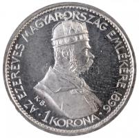 1896KB 1K Ag "Millenium" jelöletlen Artex-veret (5,11g) T:P / Hungary 1896KB 1 Korona Ag "Hungarian conquest of the Carpathian Basin" Artex-restrike, Kremnitz (5,11g) C:P Adamo K5.2