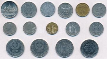 14db-os vegyes magyar és külföldi fémpénz tétel, közte 2006. 50Ft Cu-Ni "125 éves a Magyar Vörö...