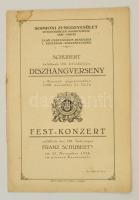1928 a Soproni Zeneegyesület jubileumi Schubert-díszhangversenyének programfüzete magyar és német nyelven, tűzött papírkötésben, 8 p.