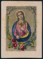 cca 1800 Szent Rozália, színezett metszet, szentkép, 10x7 cm