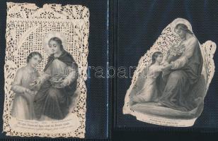 cca 1880-1890 8 db csipkés szentkép, kis hibákkal