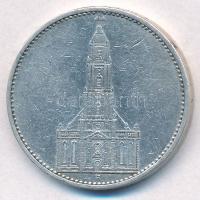 Német Harmadik Birodalom 1935A 5M Ag "Náci hatalom első évfordulója" T:2,2- ph. German Third Reich 1935A 5 Marks Ag "1st Anniversary of Nazi rule" C:XF,VF edge error Krause KM# 83