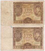 Lengyelország 1934. 100Zl (3x) T:III
Poland 1934. 100 Zlotych (3x) C:F
Krause 74.a
