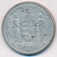 1930. 5P Ag "Horthy jobbra" T:3 Adamo P8