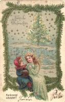 Karácsonyi üdvözlet / Fröhliche Weihnachten / Christmas, Serie 231/234. Emb. litho (EK)