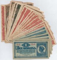 1920. 1K-20K (30x) korona bankjegy tétel T:III-IV