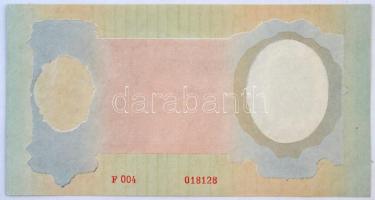 1943. 1000P hátlapon csak alapnyomat, sorszámozott T:I / Hungary 1943. 1000 Pengő with only underpri...