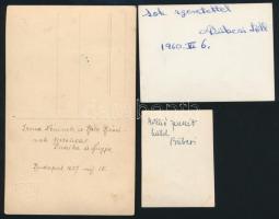 cca 1920-1960 Vegyes gyermek fotók, 8 db, egy részük  feliratozva, dátumozva, vagy pecséttel, 6x4 cm...