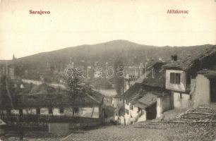 Sarajevo, Alifakovac / street view with minaret, mosque (fa)