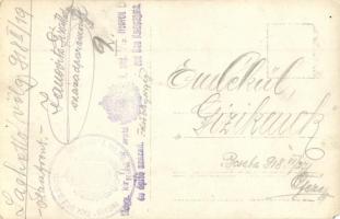 1918 Laghetto, WWI K.u.K. military camp in the valley + K. ung. 1/10. Honvéd Baukomp / Magy. kir. 1/...