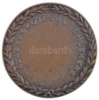 Lőrincz István (1901-1985) 1931. "Házasságkötésünk emlékére" Br emlékérem (50mm) T:2