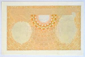 1943. 100P "Szálasi-kiadás" "E001 000000"-as sorszámmal, csak hátlap, előlapon c...