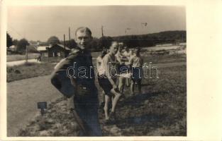 WWII German Wehrmacht soldiers in Sport uniforms, photo (fl)