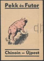 cca 1930 Chinoin Rt reklám prospektusa, Pekk és Futor háziállat tápszer