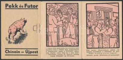 cca 1930 Chinoin Rt reklám prospektusa, Pekk és Futor háziállat tápszer