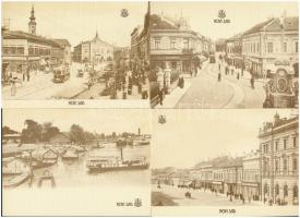 Újvidék, Novi Sad - 18 db MODERN megíratlan városképes lap reprint, saját tokjában / 18 MODERN unuse...