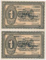 Boldogasszony / hadifogolytábor 1916. május 1. 1K arab sorozat és sorszámmal (2xklf) egyik "MS&...