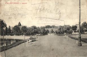 Palicsfürdő, Palic; fürdő, parkrészlet, Erdélyi D. és Társa kiadása / spa, park (r)