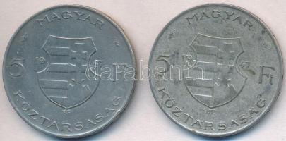 1947. 5Ft Ag "Kossuth" (2x) T:2-,3