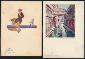 1934 Trieszti Cosulich Line MS. Vulcania Trieszt-New York hajút emlékei, német és magyar nyelvű isme...